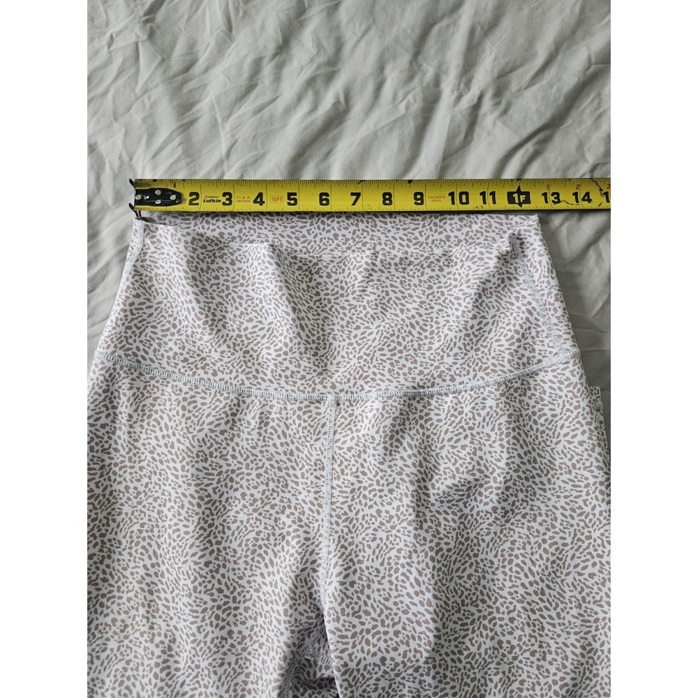 ALL FENIX High Rise Ankle Leggings White‎ Beige Animal Print Size L - Picture 6 of 6